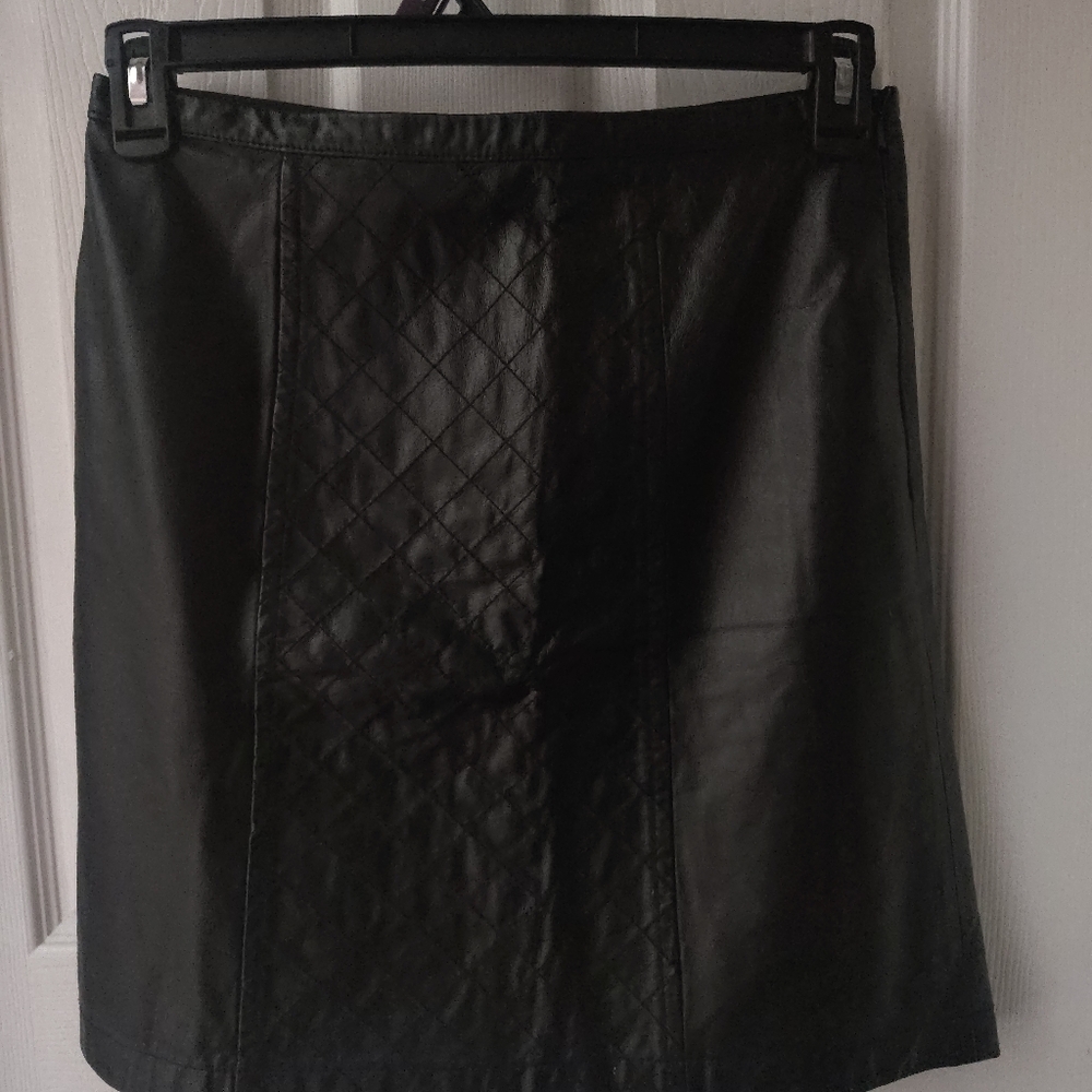 W by Worth Black Quilted Skirt